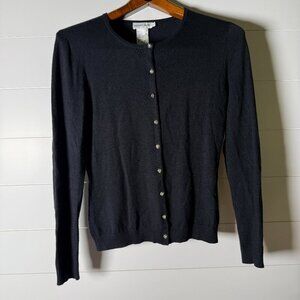 Gerard Darel Sweater Black Twin Set Tank & Button Cardigan Size T3